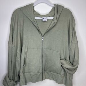 Tna Sage Green Zip-Up Hoodie